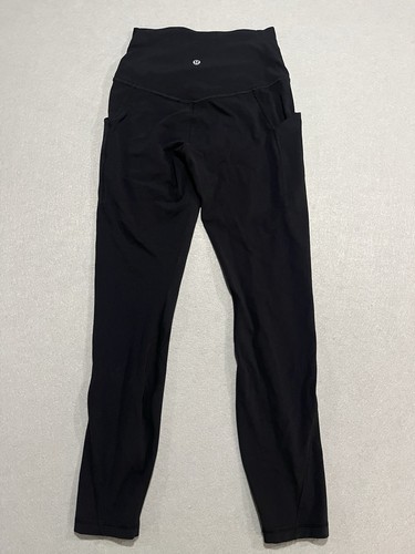 Lululemon Align hoch geschnittene Hose mit Taschen 25" Größe 4 schwarz