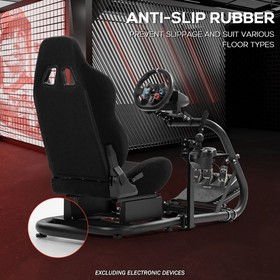 Supllueer Racing Simulation Cockpit With Seat Adjustable Fit Logitech G920 G923