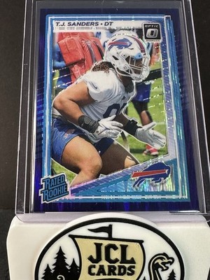 2025 Panini Donruss Optic - Rated Rookie T.J. Sanders #226 Purple Shock Prizm