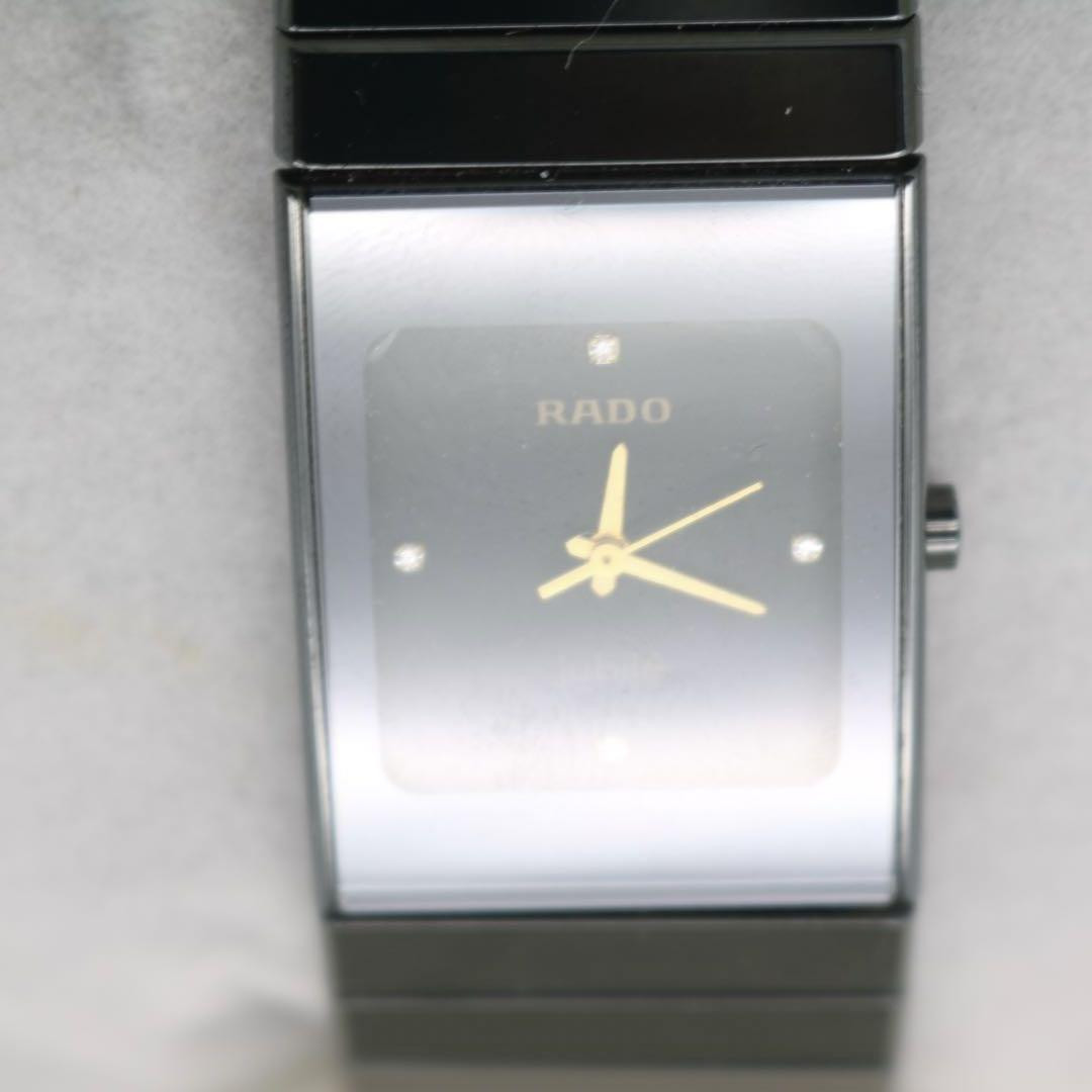 RADO Jubile Square Ceramica Quartz Watch Black Dial 4P RADO Jubile Square Ceramica Quartz Watch Black Dial 4P