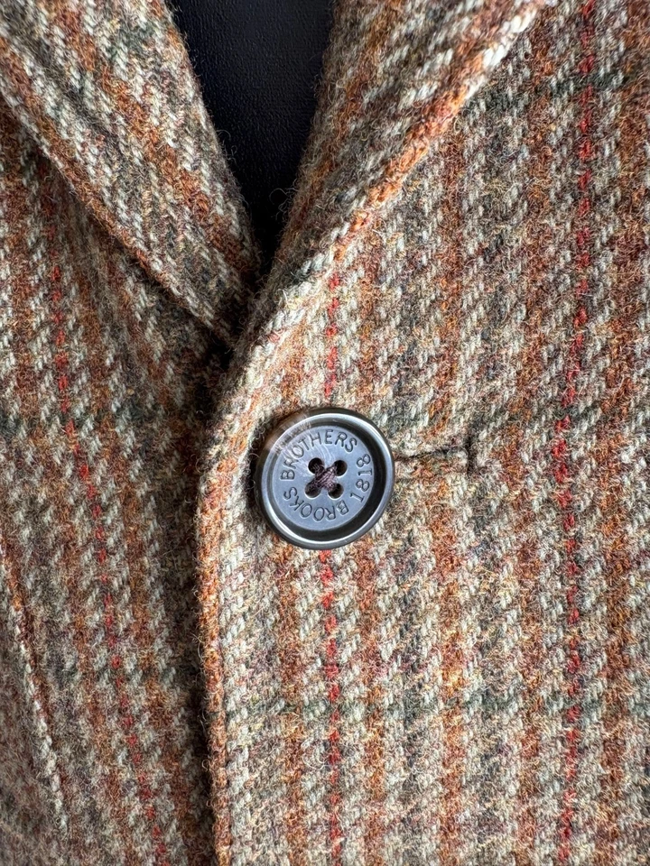 Brooks Brothers Outerwear Men's Top Coat Sz Medium Ireland Lambswool Olive Green - Image 4 of 4