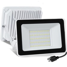 5000 Lumens Led Flood Light With Plug50w Waterproof Outdoor Floodlightadjustable
