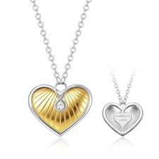 Infinity Heart Necklace,Pendant Necklace for Women Engraved with Gold Silver