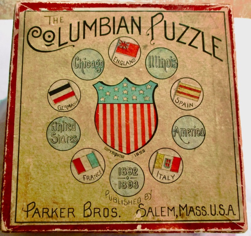 RARE WORLD'S COLUMBIAN PARKER BROTHERS GAME ORIGINAL BOX ALL PIECES+INSTRUCTIONS