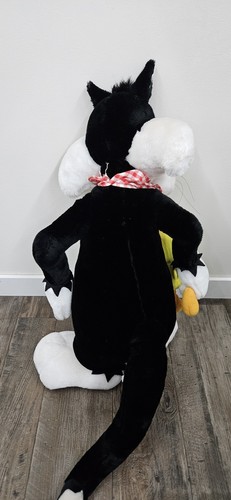 RARE JUMBO 1994 Sylvester Cat / Tweety Bird 28" Looney Tunes Plush Applause - Picture 5 of 7