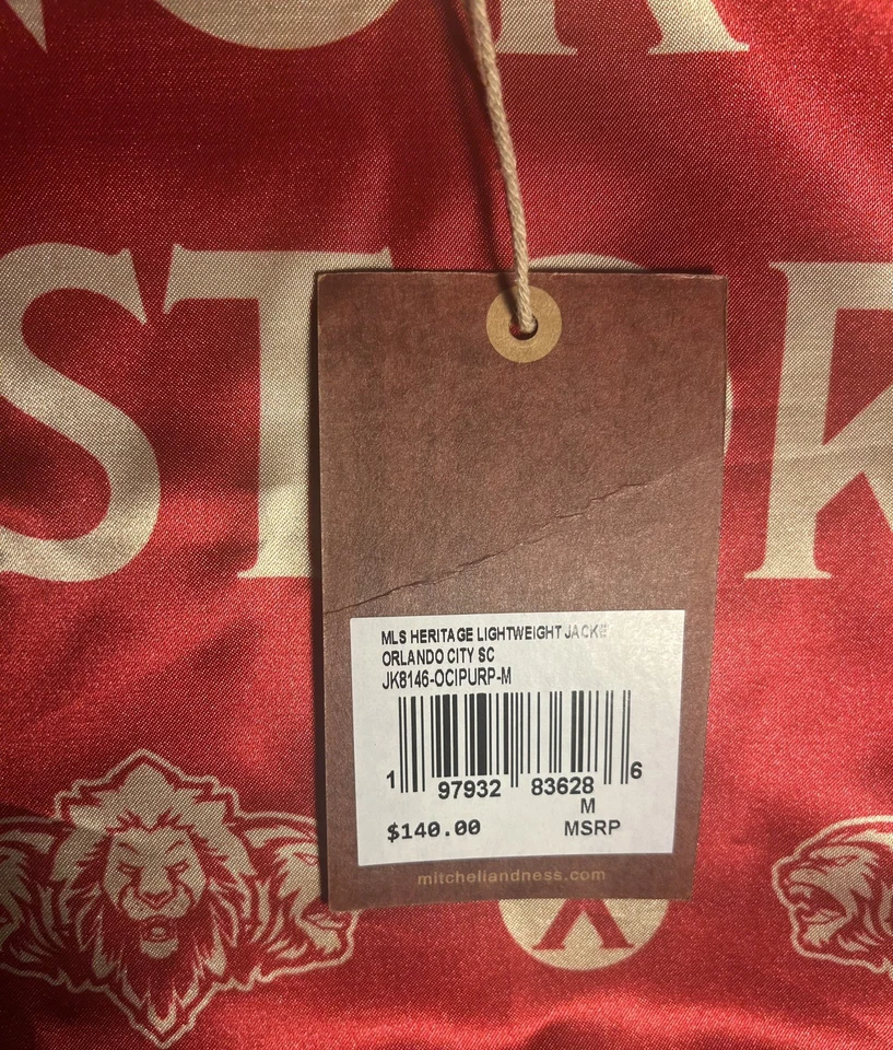 Chaqueta ligera para hombre Orlando City SC Mitchell & Ness púrpura 10 aniversario Foto 4 de 4