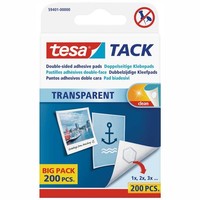 Tesa Tack Doppelseitige Klebepads -BIGPACK- Transparent 200 StüCk