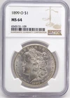 Morgan 90% .9 Silver Dollar 1899-O NGC MS64