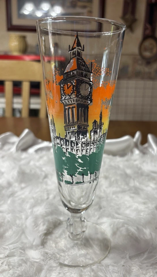 Juego de 2 vasos Pilsner vintage de diseño Big Ben coleccionables  Foto 3 de 4