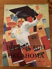 1952 PITT v OKLAHOMA FOOTBALL PROGRAM/Billy Vessels Heisman Trophy winner/Mint!!