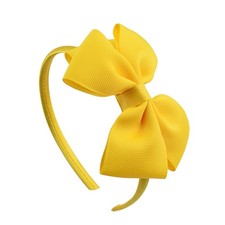 Bow Headband for Girls Yellow Bows Hairband Summer Bowknot Hair Hoop Adult Ha...