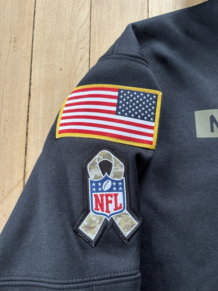 Moletom com capuz Nike On Field New Orleans Saints saudação ao serviço masculino GG - Imagem 3 de 4