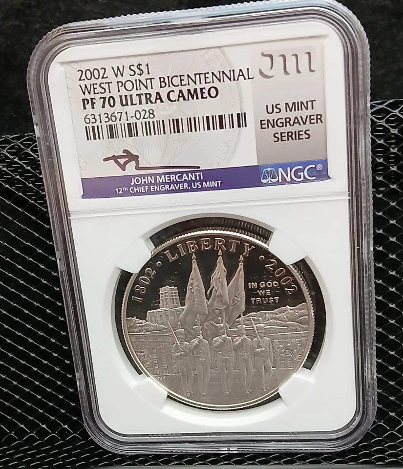 2002 W S$1 WestPoint Bicentennial PF70 Ultra Cameo NGC John Mercanti TP 10246 - Image 3 of 4