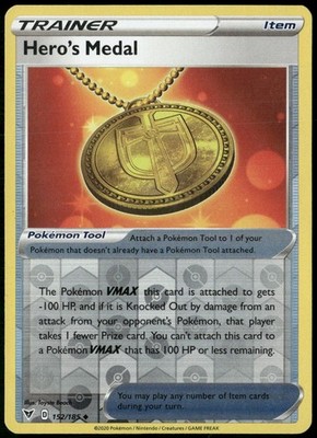Hero's Medal SWSH04: Vivid Voltage Reverse Holo 152/185