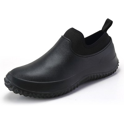 Men Work Chef Shoes Waterproof Oil-proof Kitchen Resistant Restaurant Boot Black
