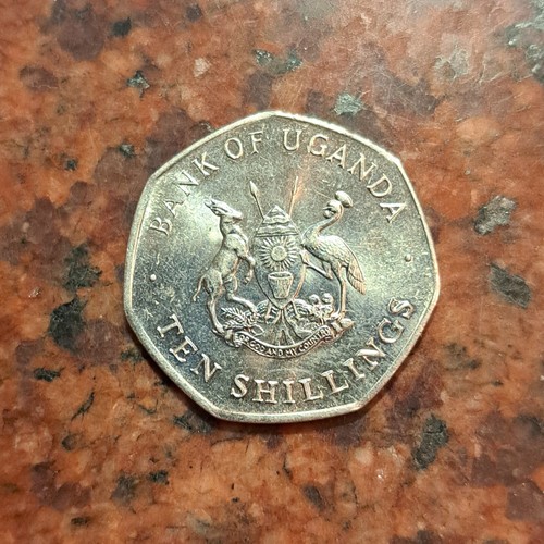 1987 UGANDA 10 SHILLINGS COIN - #B5735 - Picture 2 of 2
