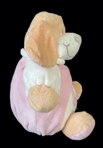Kellytoy Rosa Cachorro Perro Bebé Peluche Sonajero Luna Estrellas 9" Gordito Ojos Cosidos 2011 - Imagen 3 de 5