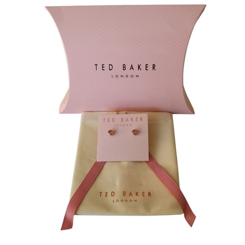 Orecchini Ted Baker Sinaa cristallo oro rosa e rosa con confezione regalo - Foto 2 di 6