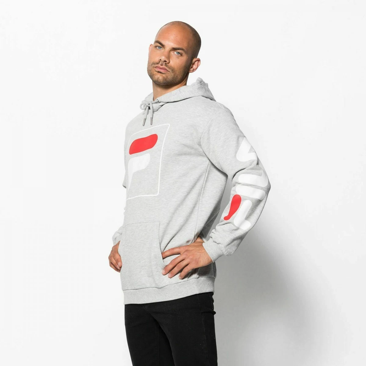 Fila Total 2.0 Hood Men's Grey Big Logo Casual Sportswear