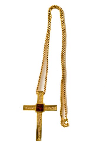 New Gold Plated Bishops Pectoral Cross 