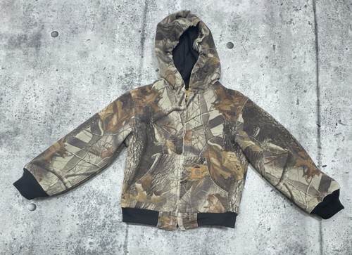 Vintage Carhartt YYJ144 CMO Jacket Youth Medium 8 Camo Canvas Work Kids