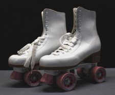 Chicago Premium Women's Roller Skates - High Top Quad Rink Skate White Size 8