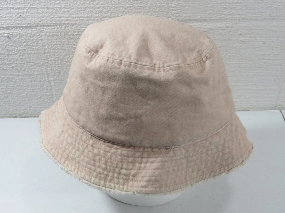 David and Young Bucket Hat Unisex One Size Beige Cotton Embroidered - Image 4 of 4