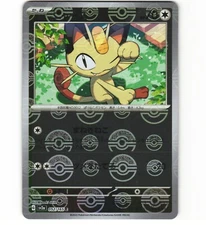 Meowth 052/165 sv2a 151 Reverse Holo Japanese Pokemon Card (Near Mint)
