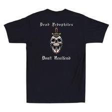 Dead Pedophiles Don't Reoffend Horror Skull With Sword On Back Men's T-Shirt