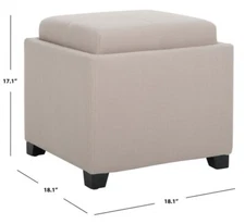 Safavieh Harrison Single Tray Ottoman, Reduced Price 2172722403 HUD8233L