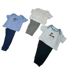 Baby Boy's - 2 Sweatpants, 1 Leggings, and 3 Body Suits - Size 9 Mo Short Sleeve