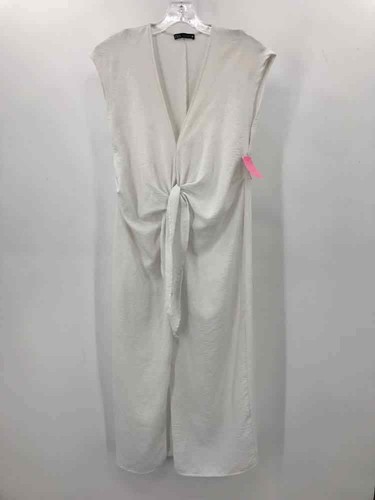 Pre-Owned Zara White Size Small Midi Short Sleeve Dress