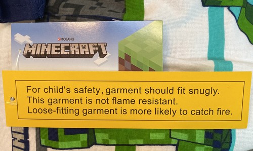 Minecraft 2 Piece Pajama Set Boys Size 4 XS Short Sleeve Shirt And Pants - Snug - Picture 5 of 6