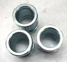 Lot of 3 1-1/4" Electrogalvanized Coupling Threaded w 2 Union Connections