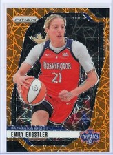 2024 Panini Prizm WNBA Orange Velocity 67 Emily Engstler Washington Mystics