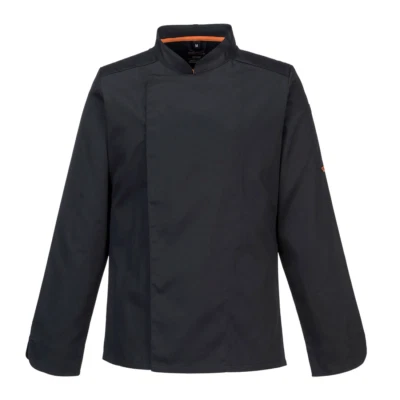 Veste de cuisine noire manches longues PORTWEST, veste de cuisinier pas cher