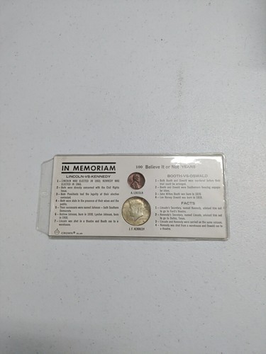 100 "BELIEVE IT OR NOT" YEARS - KENNEDY 1964 Silber 90% & LINCOLN 1964 - 2 COIN SET - Bild 4 von 4