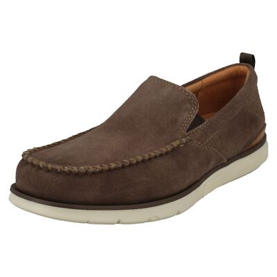 Herren Clarks Freizeit Slipper Schuhe Edgewood Step