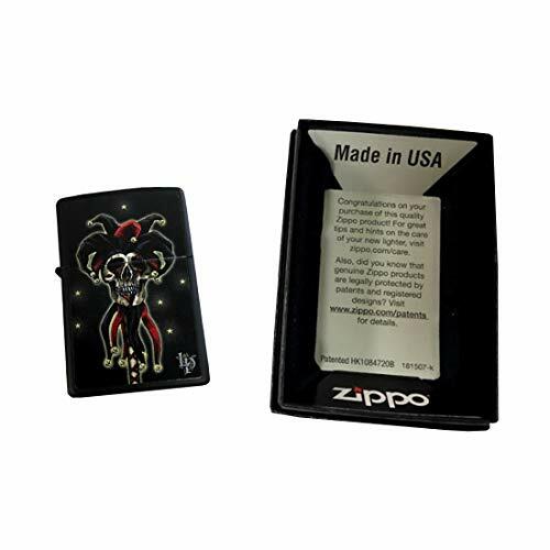 Accendino personalizzato Zippo - scheletro jester nero opaco Lisa Parker teschio della morte nuovo - Foto 3 di 4