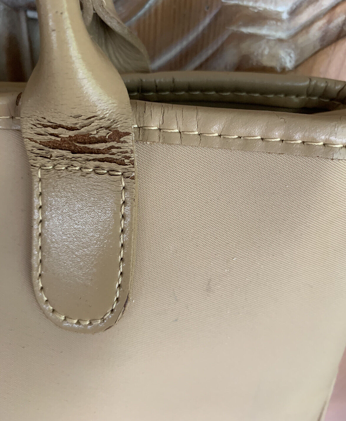 Roseau leather handbag Longchamp Beige in Leather - 33490731