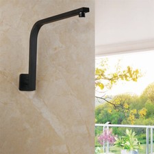 Black Bathroom Wall Mount Brass Gooseneck Shower Arm Without Shower Head
