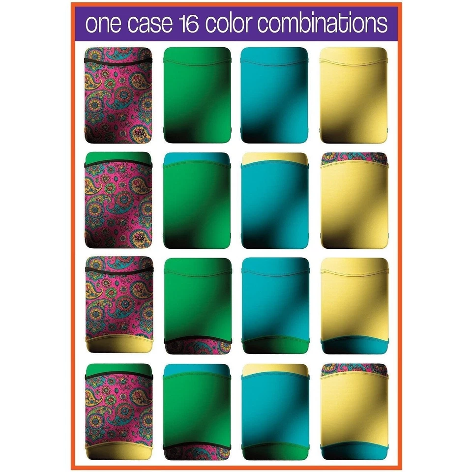 Slick Lizard Design SL8 Tablet Sleeve 9.7" Paisley Neoprene Multi-Reversible - Image 3 of 4