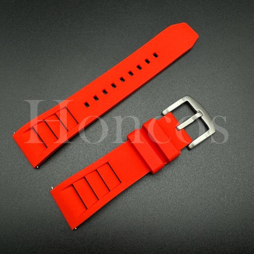 20 22 MM RM Style Soft Silicone Rubber Watch Band Quick Release Fits Huawei Red - Picture 7 of 20