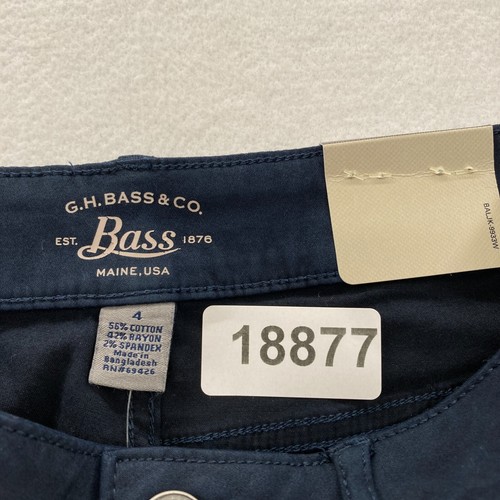 GH Bass Pants Women's 4 Skinny Fit Dark Blue Stretch Fabric Low Rise 5 Pocket - 第 4/13 張圖片