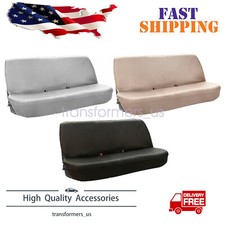 Universal Pu Leather Full Size Bench Truck Seat Cover Gray Beige Black