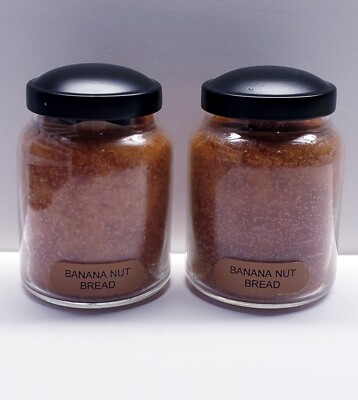 BANANA NUT BREAD -A Cheerful Giver Baby Jar Single Wick Candle, 6 oz (2 pcs)