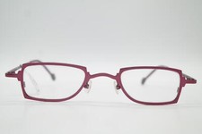 Vintage Glasses L.A. Eyeworks FLATS 506 Titanium Purple Oval Frame