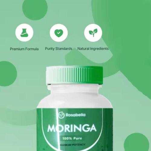 60PCS Rosabella Moringa Pulver Kapseln mit 800mg des reinen Nährstoffs NEW - Bild 11 von 12