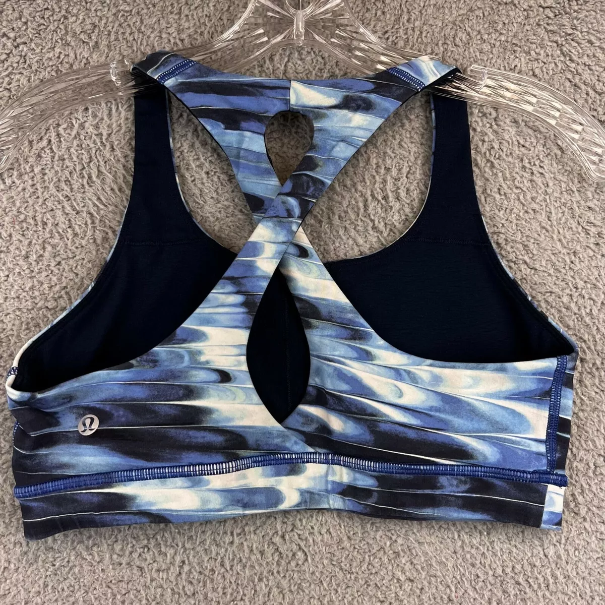 Lululemon Women's size 8 Racerback Sports Bra Yoga Bra Blue