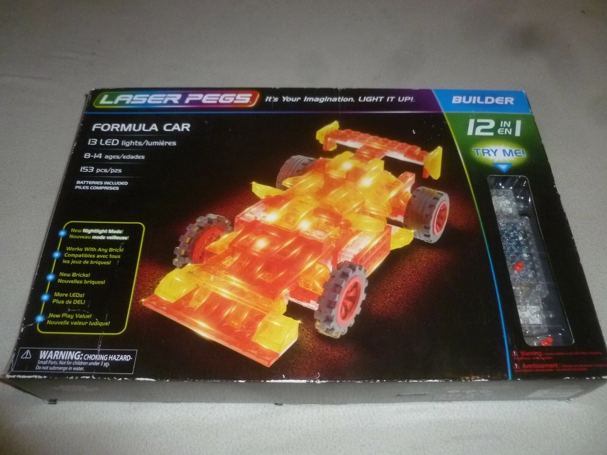 NEW LASER PEGS FORMULA CAR LEGO LED LIGHTS PRO RACING KIT 12011